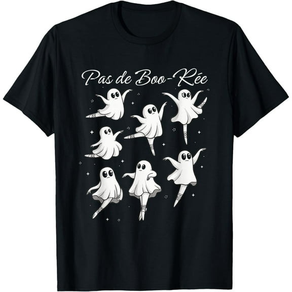 Pas de Boo-Rée Funny Ghost Ballet Dance Halloween Tee T-Shirt