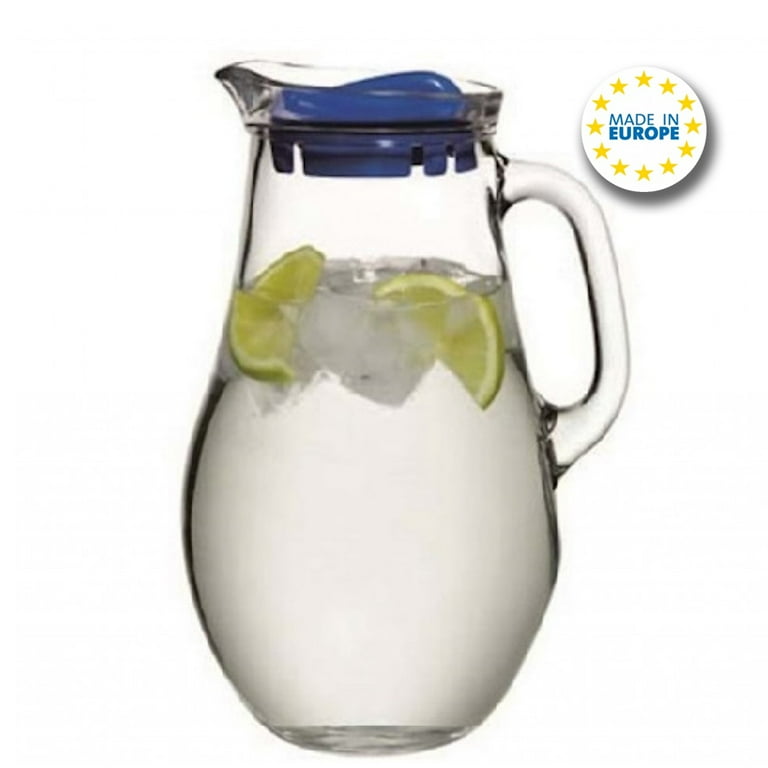 Pasabahce Juice & Milk Glass Pitcher with Lid, Clear Carafe