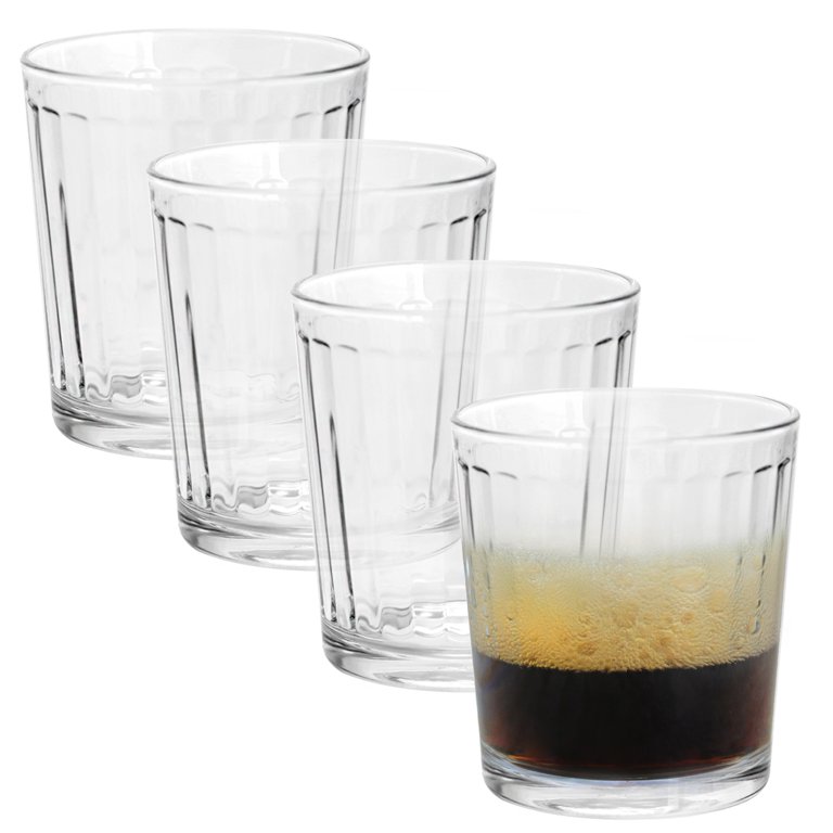 Four Libby Coffee Tea Mugs 10 Oz Clear Glass Cups Set Of 4 style