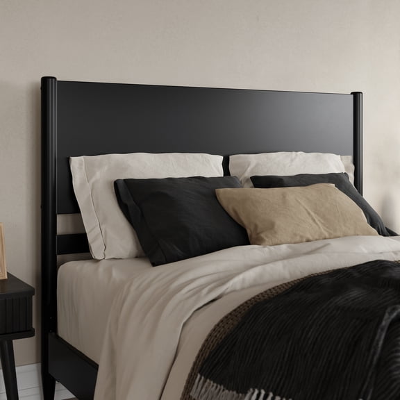 Pasadena Queen Wood Panel Headboard in Black