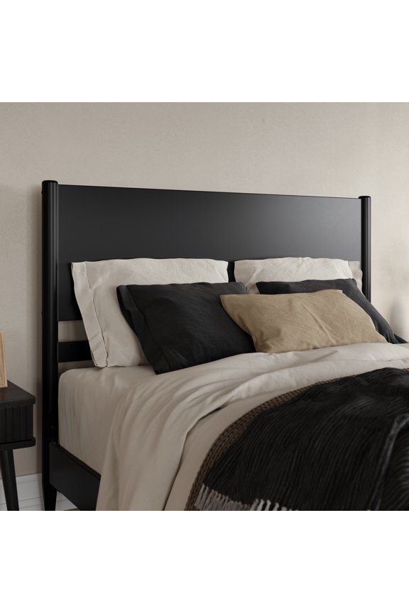 Pasadena Queen Wood Panel Headboard in Black