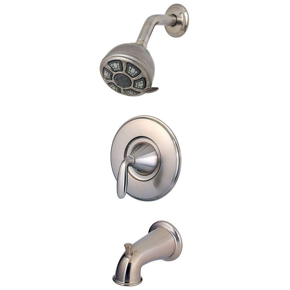 Pasadena Single-Handle 4-Spray Tub and Shower Faucet in Brushed Nickel (Valve Included) Pasadena Single-Handle 4-Spray Tub and Shower Faucet in Brushed Nickel (Valve Included)