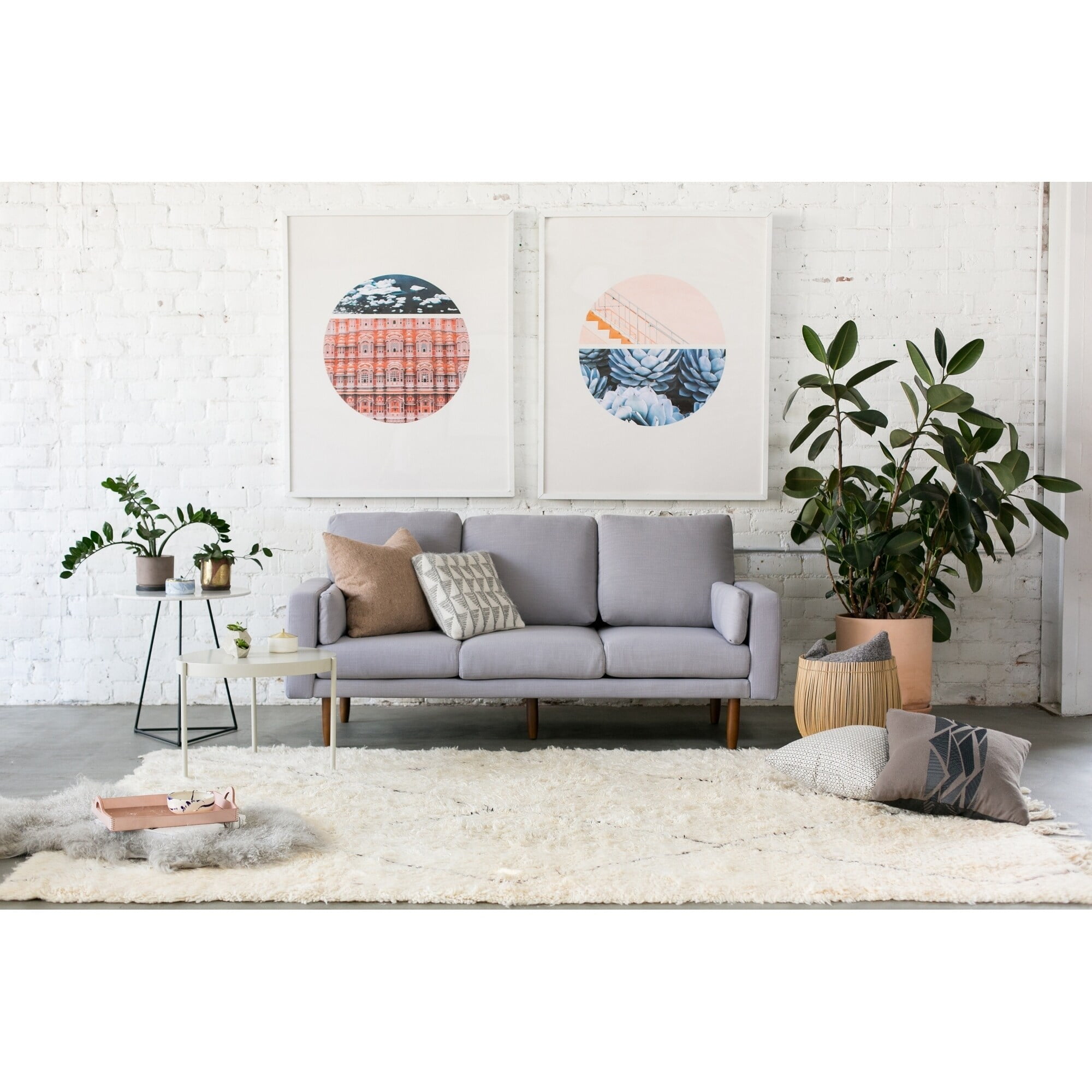 Pasadena Sofa With Usb Ports Light Grey