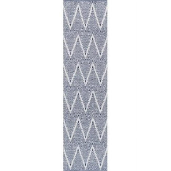 Pasargad  9 x 12 ft. Simplicity Collection Hand - Woven Cotton Area Rug - Navy
