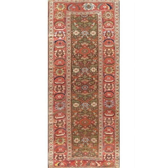 Pasargad Home 012502 Pasargad Home N.w. Collection Hand-Knotted Lamb's Wool Runner- 4' 2' X 9' 5'