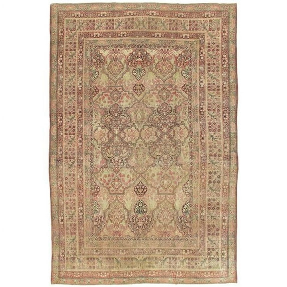 Pasargad Home Antique Azerbaijan Ivory Lamb's Wool Area Rug 9'10" X 15' 0"