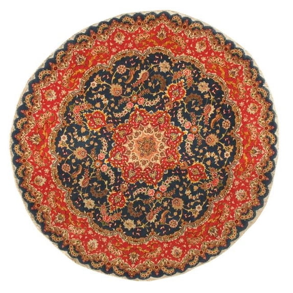 Pasargad Home 038885 Baku Colletion Hand-Knotted Silk & Wool Area Rug- 5 ft. 0 in. X 5 ft. 0 in.