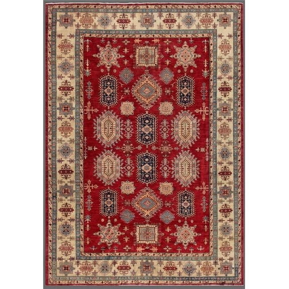 Pasargad Home 040021 Pasargad Home Kazak Collection Hand-Knotted Lamb's Wool Area Rug, 9'9'x13'3'