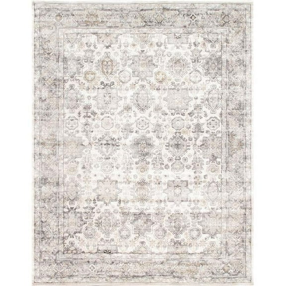 Pasargad Home  10 x 14 ft. Amadeus Design Power Loom Area Rug - Gray