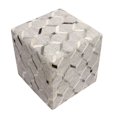 thumbnail image 1 of Pasargad Home 18"H Galaxy Cowhide & Sari Silk Pouf Ottoman, 1 of 6