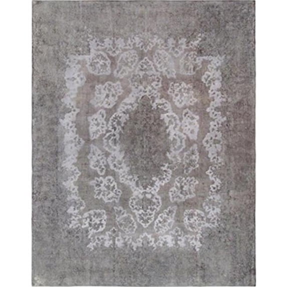 Pasargad Home 52120 Vintage Lahore Collection Silver Lamb's Wool Area Rug- 9 ft.11 in. X 12 ft.11 in.