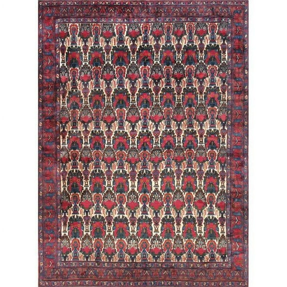 Pasargad Home 59728 Antique Azerbaijan Collection Hand-Knotted Wool Area Rug 9x12