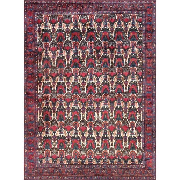 Pasargad Home 59728 Antique Azerbaijan Collection Hand-Knotted Wool Area Rug 9x12
