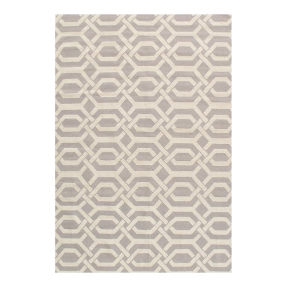 Pasargad Home AZ 6' x 9' Hand-Woven Lamb's Wool Light Gold/Ivory Rug - All Ages, Indoors