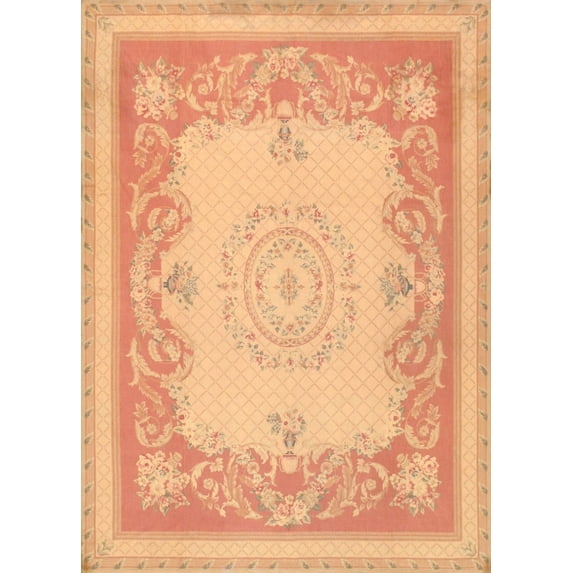 Pasargad Home Abusson Collection Hand-Knotted Wool Area Rug