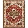 thumbnail image 1 of Pasargad Home Agra 96" x 120" Hand-Knotted Lamb's Wool Area Rug in Burgundy Red, 1 of 2