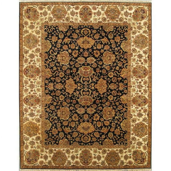 Pasargad Home Agra Collection Hand-Knotted Lamb's Wool Area Rug- 9' 0" X 12' 2"