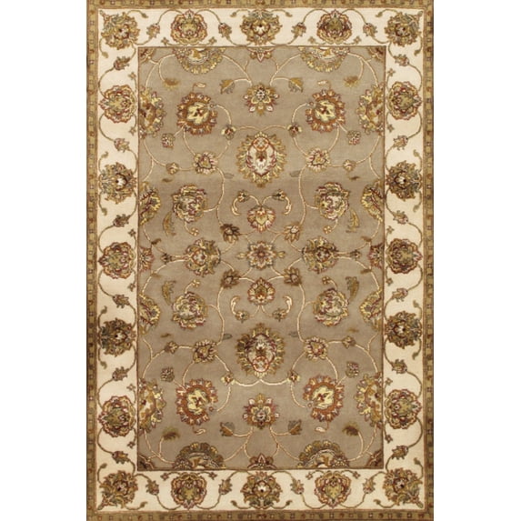 Pasargad Home Agra Collection Hand-Knotted Silk & Wool Area Rug- 4' 1" X 6' 2"