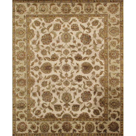 Pasargad Home Agra Collection Hand-Knotted Silk & Wool Area Rug- 8' 1" X 10' 1"