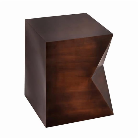 Pasargad Home Aleksy Iron Side Table, Copper - 14 x 14 x 18 in.