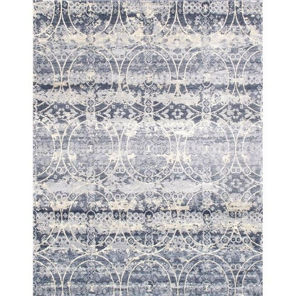 Pasargad Home Amadeus 6' x 9' Power-Loomed Blue Rug, For Indoor Space and all Age of Group