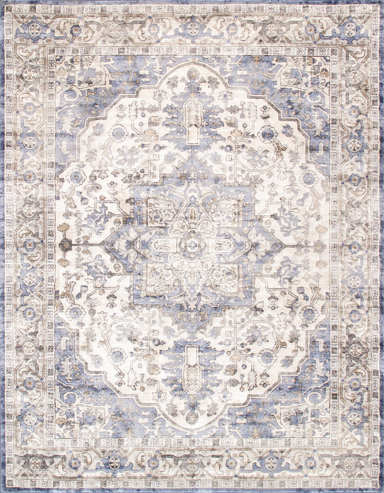 Ivory Elegance 10' x 14' Handmade Synthetic Rectangular Rug
