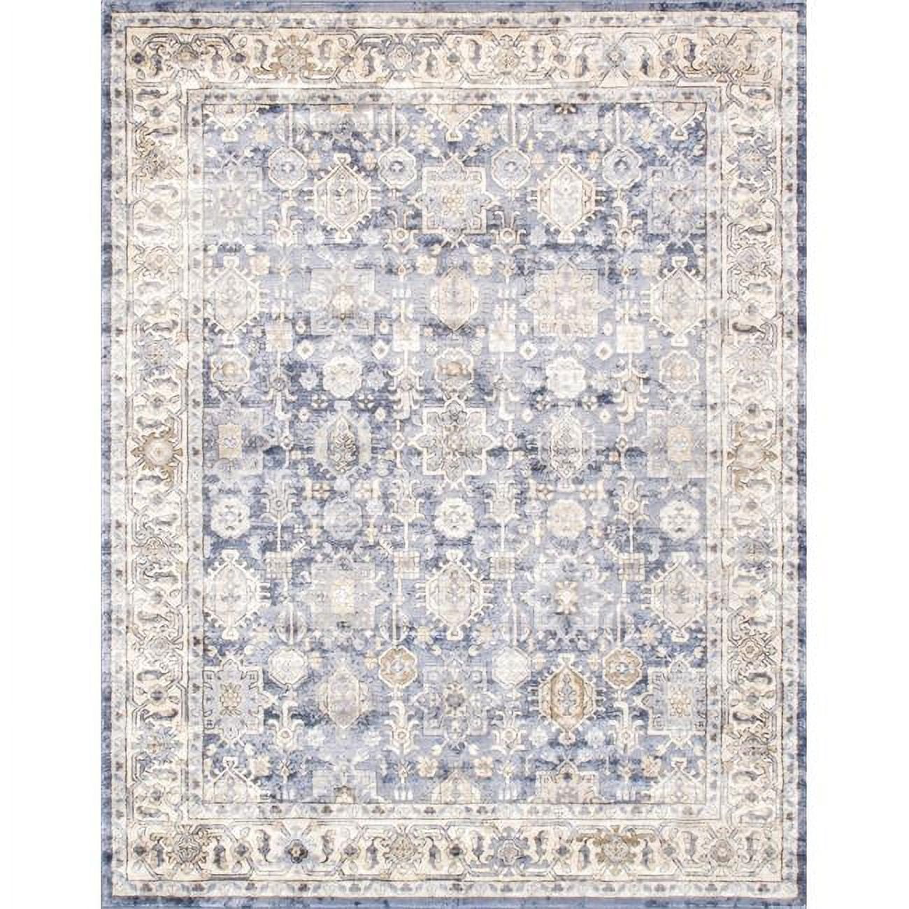 Beige 36"x24" Synthetic Stain-Resistant Rectangular Area Rug