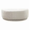 thumbnail image 1 of Pasargad Home Amalfi Swivel Base Modern Ottoman, Beige, 1 of 4