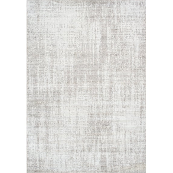 Pasargad Home Amari Collection Hand-Loomed Bsilk & Wool Taupe Area Rug- 5' 3" X 7' 8"