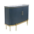 thumbnail image 1 of Pasargad Home Amelia Teal Cabinet 2 Doors and Gold Polished Metal Frame, 1 of 13