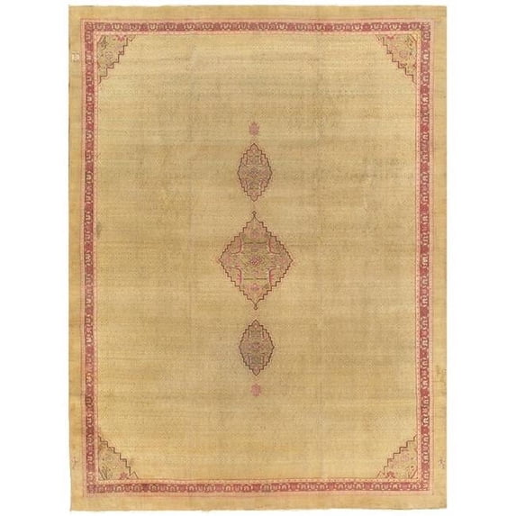 Pasargad Home Amritsar 117" x 158" Hand-Knotted Lamb's Wool Area Rug in Brown