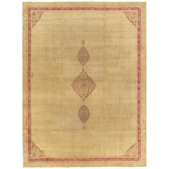 Pasargad Home Amritsar 117" x 158" Hand-Knotted Lamb's Wool Area Rug in Brown