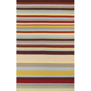 Pasargad Home Anatolian Collection Hand-Woven Cotton Area Rug- 5' 0" X 8' 0"