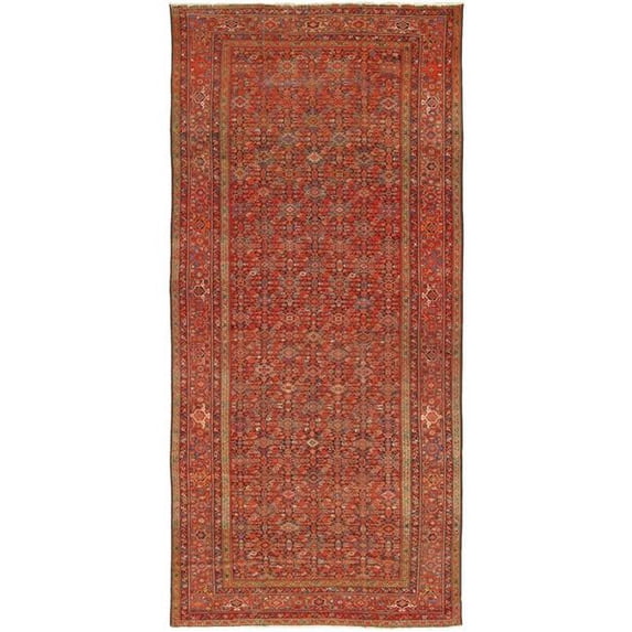 Pasargad Home Antique Azerbaijan Navy Lamb's Wool Area Rug 7' 6" X 16' 3"