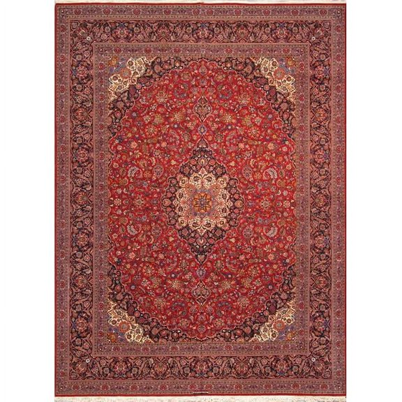 Pasargad Home S. Antique Azerbaijan Red Lamb's Wool Area Rug 10'10" X 14' 7"