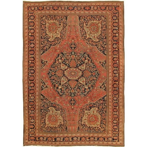 Pasargad Home Antique Denver Rust Lamb's Wool Area Rug 8' 4" X 11'11"