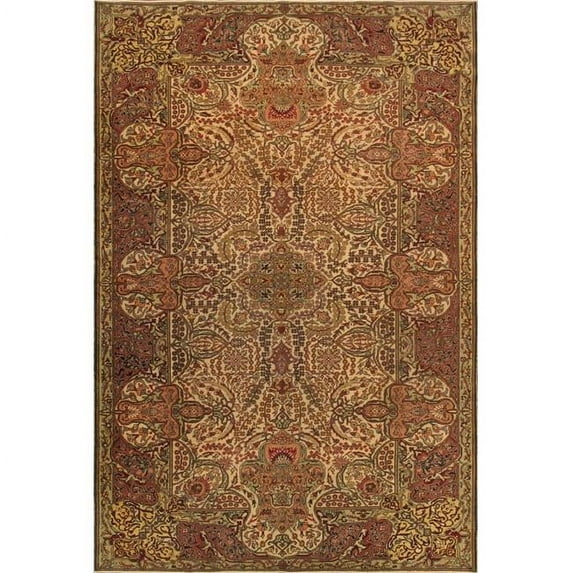 Pasargad Home 097367 7 ft. 8 in. x 11 ft. 4 in. Antique Kysery Hand-Knotted Wool Area Rug, Ivory