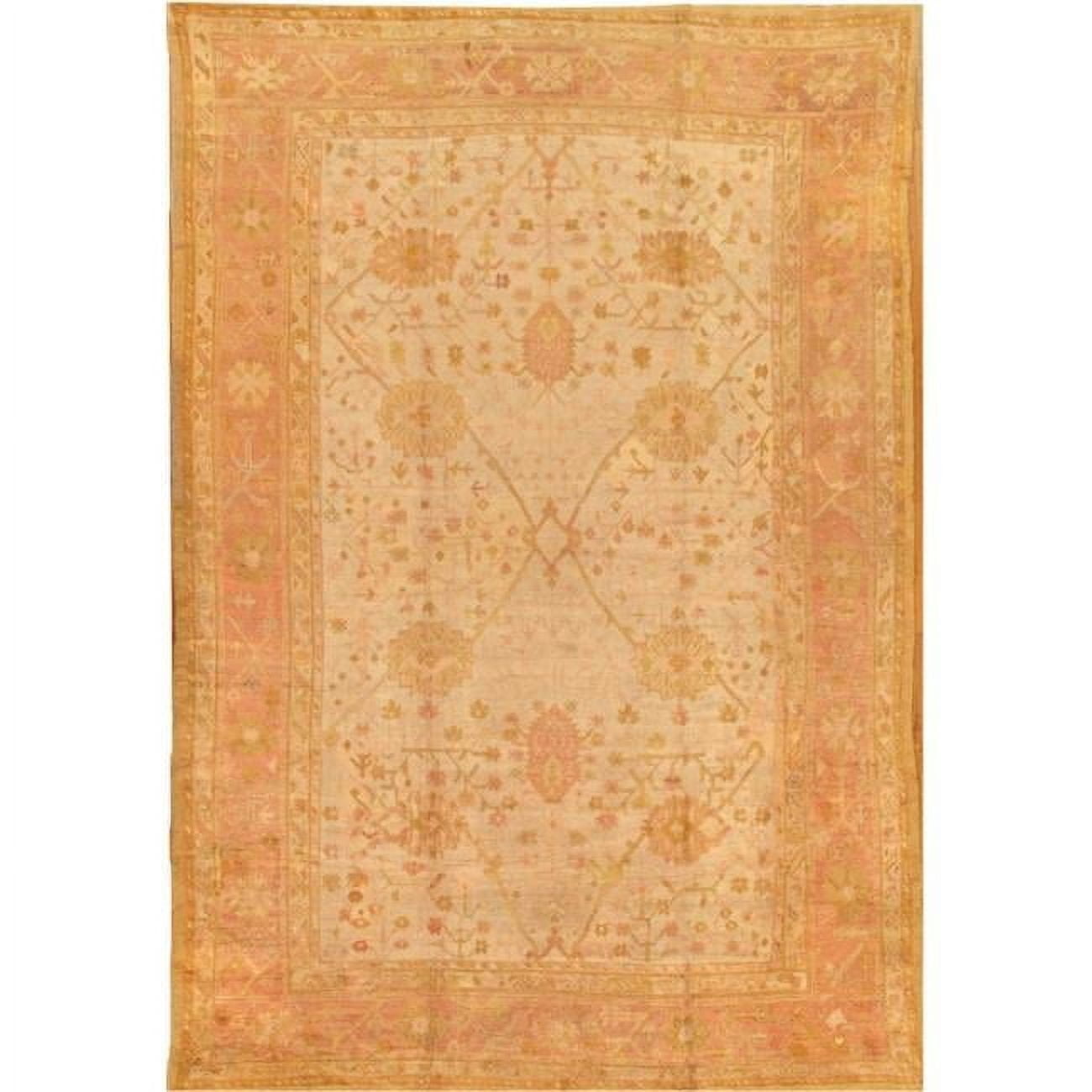 Pasargad Home Antique Oushak Collection Hand-Knotted Lamb's Wool Area Rug-10' 1" X 15' 3"