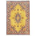 thumbnail image 1 of Pasargad Home  Azerbaijan Collection Hand-Knotted Pure Silk Area Rug- Yellow, 1 of 1