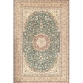 thumbnail image 1 of Pasargad Home  Azerbaijan Collection Hand-Knotted Silk & Wool Area Rug- T. Green, 1 of 1