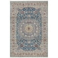 thumbnail image 1 of Pasargad Home 83" x 127" Hand-Knotted Silk & Wool Area Rug in Blue/Ivory, 1 of 7