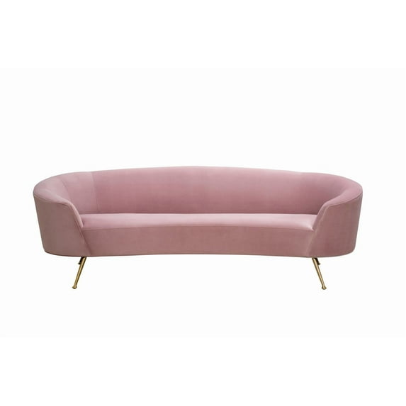 Pasargad Home BH-S214-V8 Sorrento Lorenzo Velvet Sofa - Pink