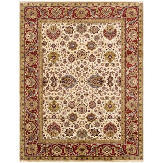Pasargad Home Baku Collection Hand-Knotted Lamb's Wool Area Rug- 9 ft. 0 in. X 11 ft. 9 in.