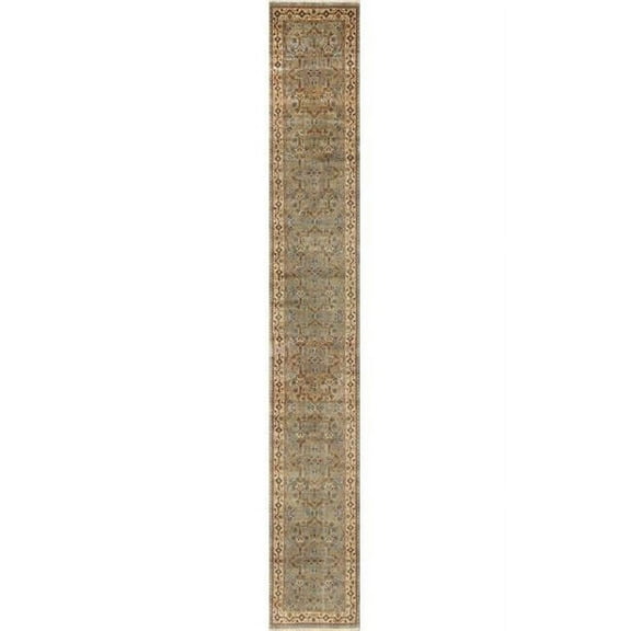 Pasargad Home Baku Collection Hand-Knotted Lamb's Wool Runner- 4' 2" X 29' 1"
