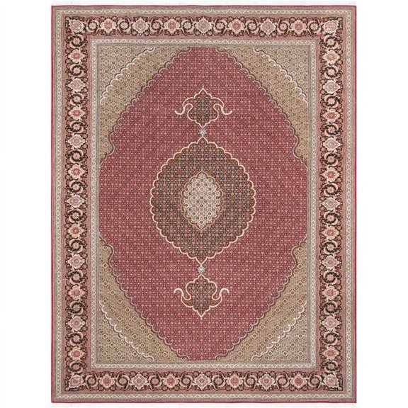 Pasargad Home Baku Colletion Hand-Knotted Silk & Wool Area Rug 6' 7" X 9' 9"