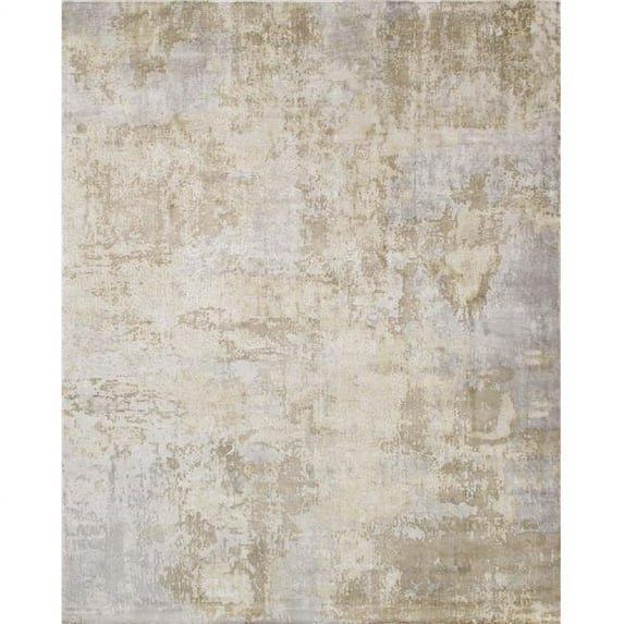 Pasargad Home Beverly 12' x 15' Hand-Loomed Bamboo Silk Silver/Brown Rug - All Ages, Indoors