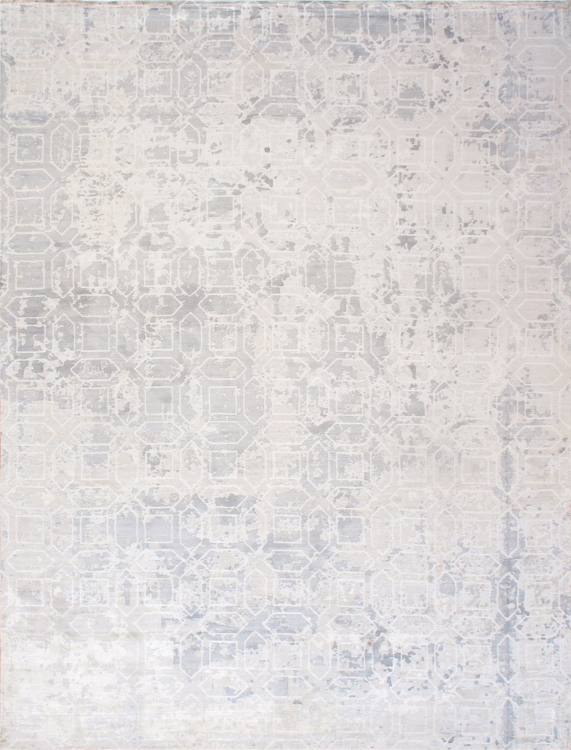 Beverly 6' x 9' Gray Abstract Wool Silk Area Rug