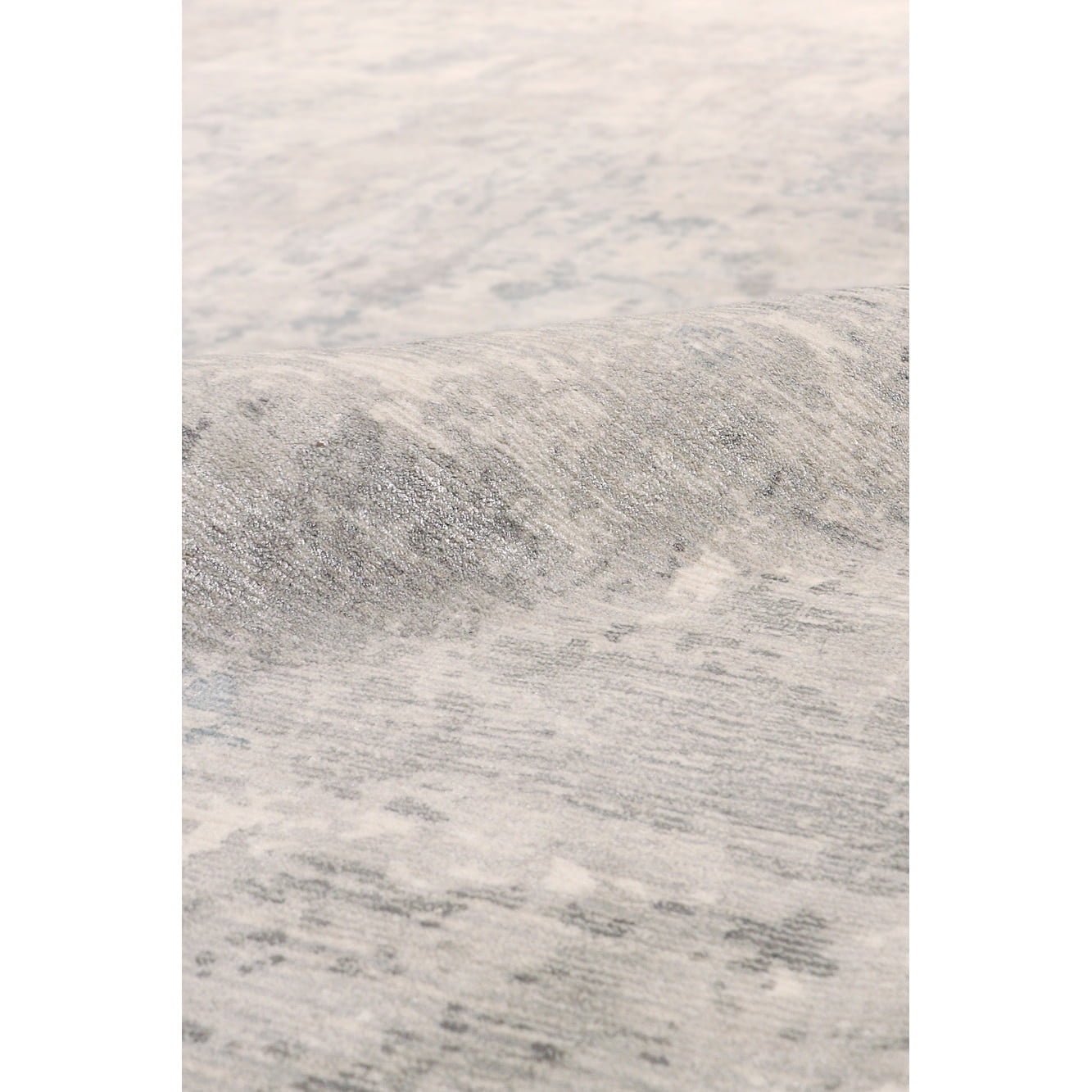 Elegance Abstract Gray Hand-Loomed Wool & Viscose 6' x 9' Rug