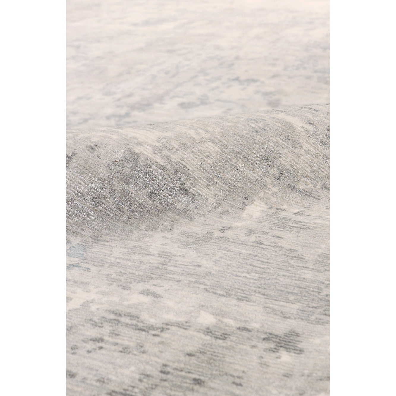 Elegance Abstract Gray Hand-Loomed Wool & Viscose 6' x 9' Rug
