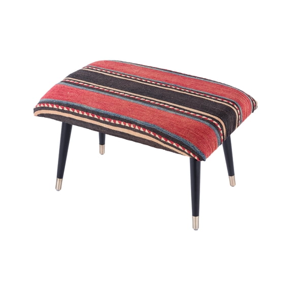 Pasargad Home Bosphorus Collection Vintage Kilim Cover Ottoman